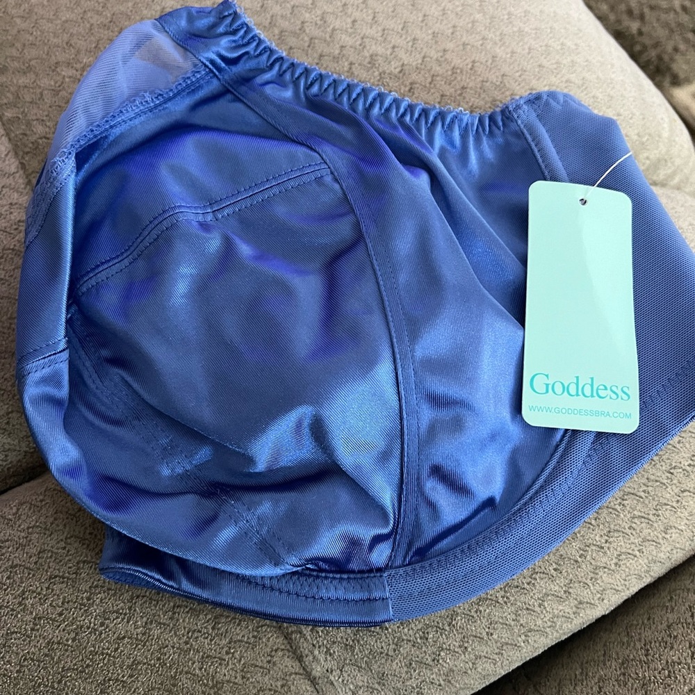 New Goddess bra with tag. Blue/purple in color.